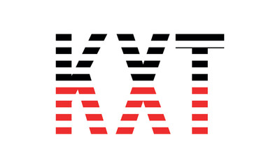 KXT three initial letter iconic line negative space minimal logo design vector template. monogram, abstract, wordmark, business, typography, minimalist, brand, company, flat, modern, unique, simple
