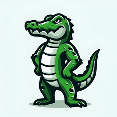 Fototapeta premium Crocodile mascot vector, sticker and gaming logo