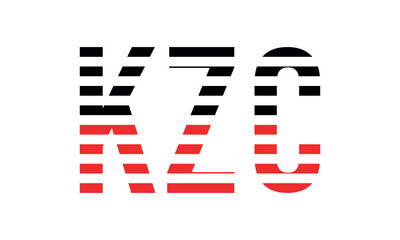 KZC three initial letter iconic line negative space minimal logo design vector template. monogram, abstract, wordmark, business, typography, minimalist, brand, company, flat, modern, unique, simple