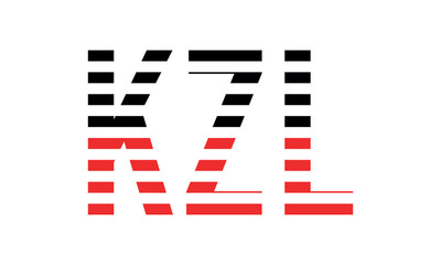 KZL three initial letter iconic line negative space minimal logo design vector template. monogram, abstract, wordmark, business, typography, minimalist, brand, company, flat, modern, unique, simple