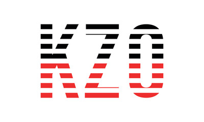 KZO three initial letter iconic line negative space minimal logo design vector template. monogram, abstract, wordmark, business, typography, minimalist, brand, company, flat, modern, unique, simple