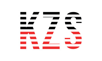 KZS three initial letter iconic line negative space minimal logo design vector template. monogram, abstract, wordmark, business, typography, minimalist, brand, company, flat, modern, unique, simple