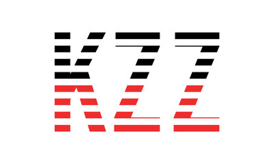 KZZ three initial letter iconic line negative space minimal logo design vector template. monogram, abstract, wordmark, business, typography, minimalist, brand, company, flat, modern, unique, simple