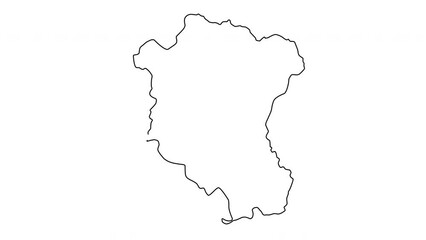 animated sketch map of Tay Ninh in Vietnam