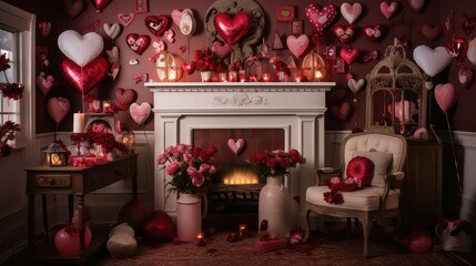 A Romantic and Warm Valentine’s Celebration Decorated with Love, Affection, and Intimacy