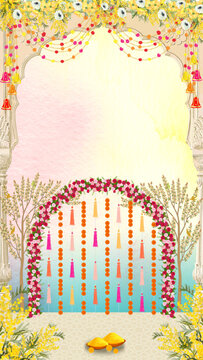 indian wedding haldi template invite