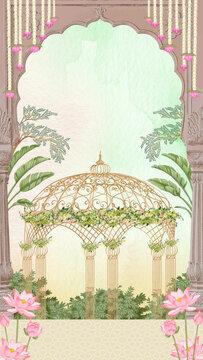indian wedding traditonal template invite