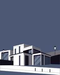 Architecture, modern house, USA, Florida, poster, postcard, banner