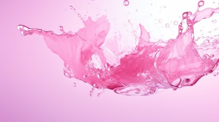 splash of liquid, thick pastel colors, isolated on pink background