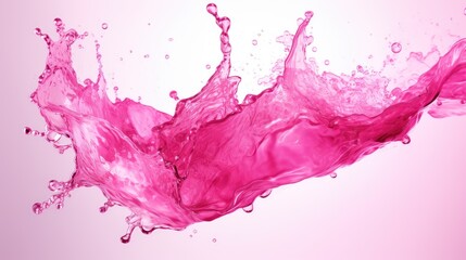splash of liquid, thick pastel colors, isolated on pink background