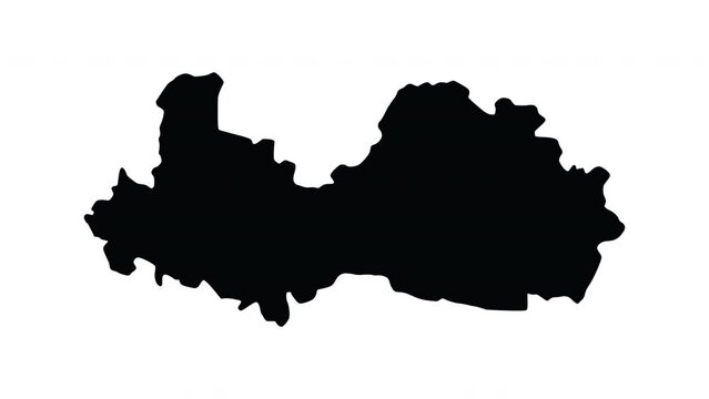 animation forming a map of Ho Chi Minh in Vietnam