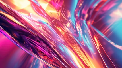 Beautiful vivid colors abstract technology futuristic background wallpaper ai generated