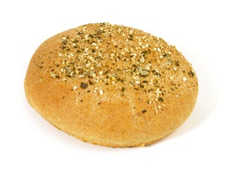 Homemade Hamburger Bun - Bread Rolls for Hamburger isolated on white Background