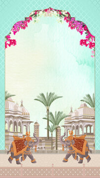 indian wedding traditional template invite