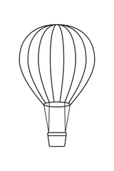 hot air balloon vector illustration on transparent background.