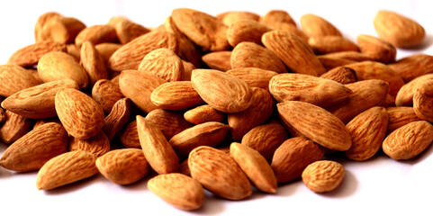 almond in a white background 