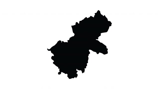 Animation forming a map of Ha Giang in Vietnam