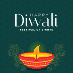 Diwali Indian festival vector