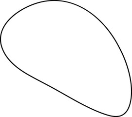 Obraz premium Organic blob outline illustration. Abstract blob design element
