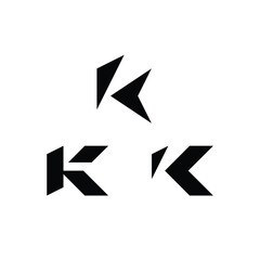 Minimalist and modern letter K logo