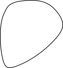 Irregular outline illustration. Irregular shape design element