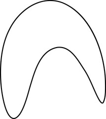 Irregular outline illustration. Irregular shape design element