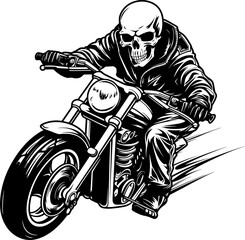 Fototapeta na wymiar skeleton biker svg, skeleton svg, biker svg, biker clipart, motorcycle svg, skull svg, biker skull svg, funny skeleton svg, skeleton bike svg