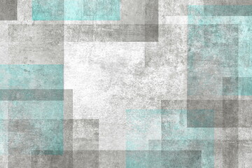 Gray and baby blue overlapping rectangles on a white background