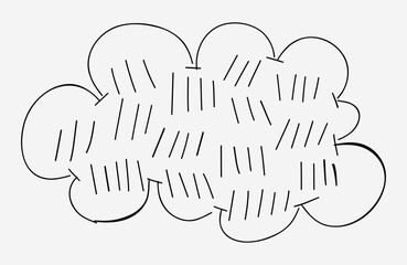 Abstract hand-drawn leaves and flowers vector image