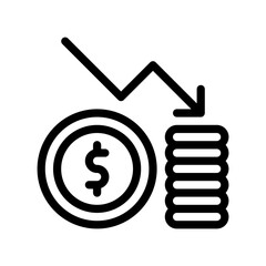 recession line icon