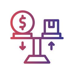 asymmetry gradient icon