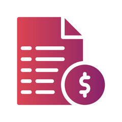 invoice flat gradient icon