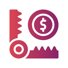 trap flat gradient icon