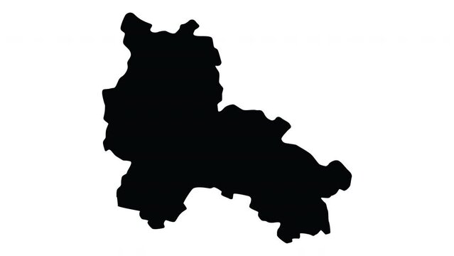 animation forming a map of lang son in vietnam