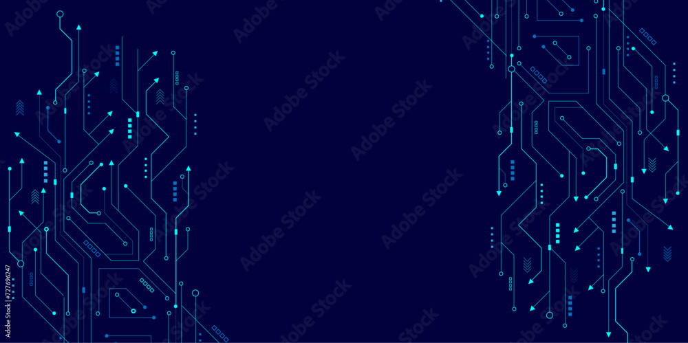 Aufkleber vectors high-tech circuit board connection system concept. vector abstract technology illustration c