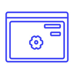 icon on square internet button