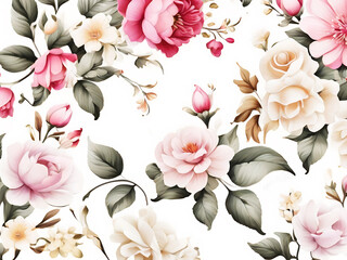 seamless floral-patterned background Luxury wallpaper