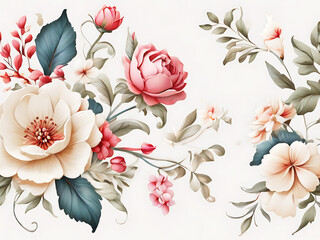 seamless floral-patterned background Luxury wallpaper