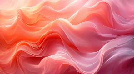 Obraz premium Abstract Wavy Texture in Shades of Pink and Red Resembling Soft Fabric