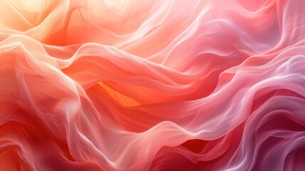 Abstract Wavy Texture in Shades of Pink and Red Resembling Soft Fabric
