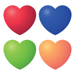 Hearts gradient set