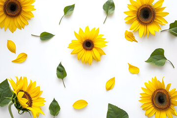 pattern with sunflowers