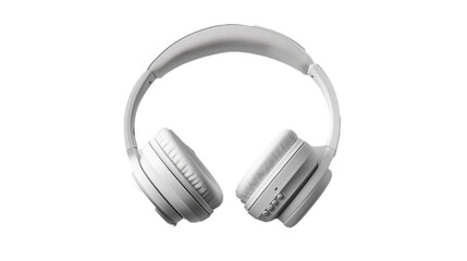 A high-quality, noise-cancelling over-ear headphones, on a white solid background. 