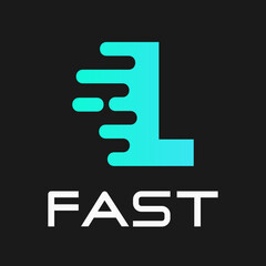 Fast letter l vector logo illustration. Suitable for motion, sport, delivery business and alphabet.