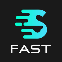 Fast letter s vector logo illustration. Suitable for motion, sport, delivery business and alphabet.