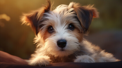 cute puppy, little dog beautiful portrait 