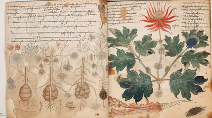Enigmatic Pages: Unveiling the Mysteries of the Voynich Manuscript. Generative AI