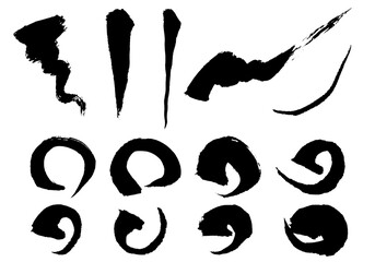 手書き筆線、丸セット