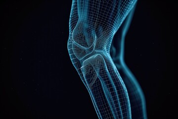 Knee pain concept background