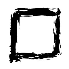 Brutalistic frame made with a brush for graphic design of banners